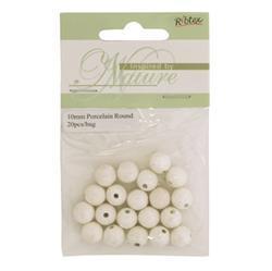 AussieSuperStore Jewellery Making Supplies Bead Porcelain Round Bead Porcelain Round | Jewellery Making Beads| Jewellery Making Supplies  9323823159511 BD023